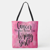 KANKER BEWERKT MET DE WRONG MEISroze Tote Bag (Achterkant)