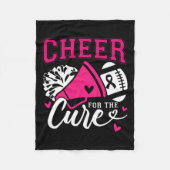 Kanker Bewustzijn Cheer voor de Cure Fleece Deken (Voorkant)