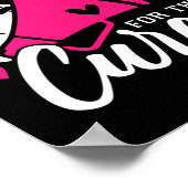 Kanker Bewustzijn Cheer voor de Cure Poster (Hoek)