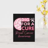 Kanker Bewustzijn Graaf voor een Cure Volleybal Pi Kaart (Gele Bloem)