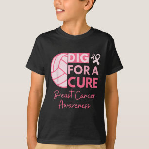 Kanker Bewustzijn Graaf voor een Cure Volleybal Pi T-shirt