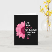 Kanker Bewustzijn Maand Bloem Roze Lint Vrouwen Kaart (Gele Bloem)