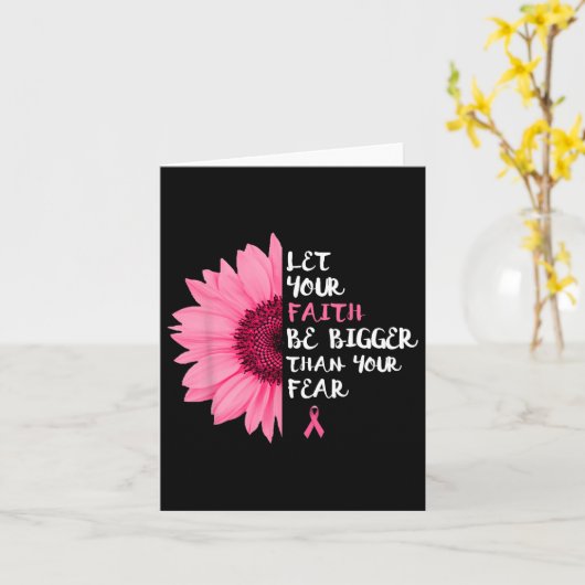 Kanker Bewustzijn Maand Bloem Roze Lint Vrouwen Kaart (Gele Bloem)