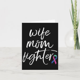 Kanker Bewustzijn Ribbon Vrouw Mama Fighter Kaart