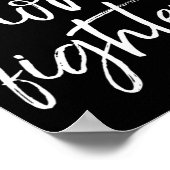 Kanker Bewustzijn Ribbon Vrouw Mama Fighter Poster (Hoek)