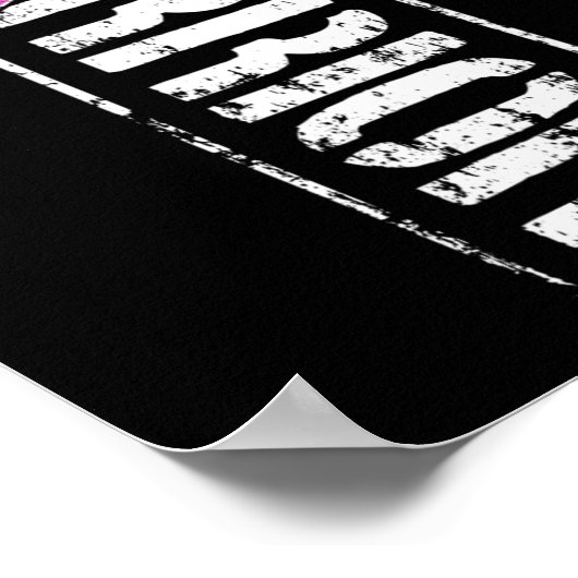 Kanker Bewustzijn - Sideways Military Warrior Ribb Poster (Hoek)