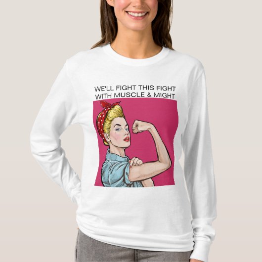 Kanker Bewustzijn spier en Might c SRF T-shirt (Voorkant)