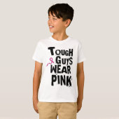 Kanker Bewustzijn Stoere Jongens Draag Roze 2 T-shirt (Voorkant volledig)