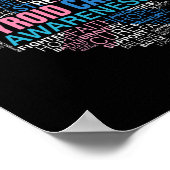 Kanker Bewustzijn Strijd Hoop Steun Sterke Krijger Poster (Hoek)