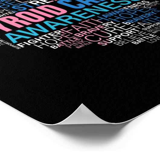 Kanker Bewustzijn Strijd Hoop Steun Sterke Krijger Poster (Hoek)