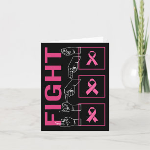 Kanker Bewustzijn Vecht Pink Ribbon Warrior Asl De Kaart