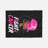 Kanker Bewustzijn Zwarte Vrouwen Warrior Roze Onde Fleece Deken (Voorkant (Horizontaal))