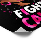 Kanker Bewustzijn Zwarte Vrouwen Warrior Roze Onde Poster (Hoek)