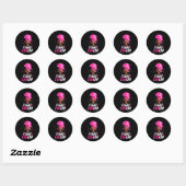 Kanker Bewustzijn Zwarte Vrouwen Warrior Roze Onde Ronde Sticker (Vel)