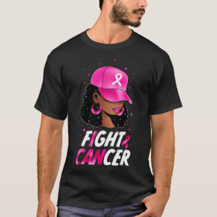 Kanker Bewustzijn Zwarte Vrouwen Warrior Roze Onde T-shirt