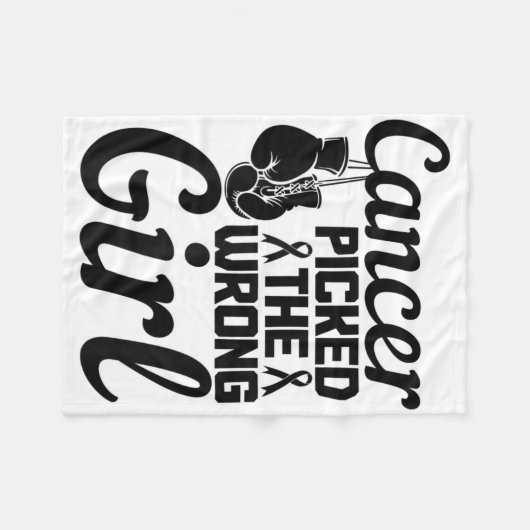 Kanker bezocht het verkeerde meisje fleece deken (Voorkant (Horizontaal))