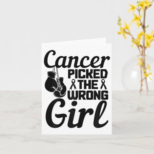 Kanker bezocht het verkeerde meisje kaart (Gele Bloem)