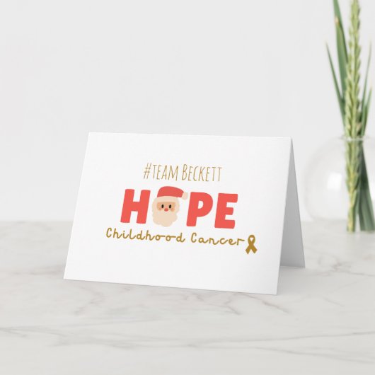 Kanker bij kinderen Aangepaste kerst uitnodigingsk (Voorkant)