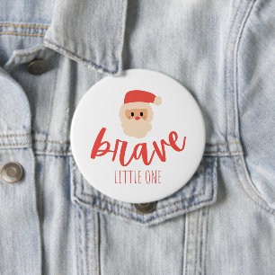 kanker bij kinderen dappere Kerstman  Ronde Button 4,0 Cm