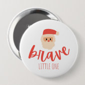 kanker bij kinderen dappere Kerstman  Ronde Button 4,0 Cm (Voorkant /achterkant)