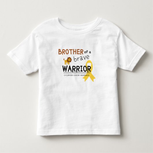 kanker bij kinderen.dappere krijger broer T-shirt (Voorkant)