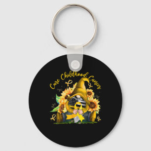 Kanker bij kinderen genezen Gouden Lint Gnome Kank Sleutelhanger