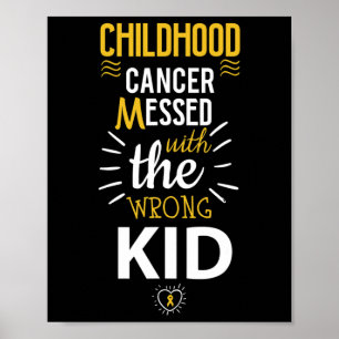 Kanker bij kinderen heeft de verkeerde kind bewust poster