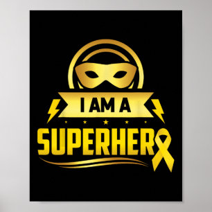 Kanker bij kinderen Ik ben een superheldenlint Poster