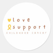 kanker bij kinderen liefde steun Stickers Labels (Voorkant)