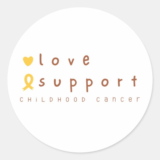 kanker bij kinderen liefde steun Stickers Labels (Voorkant)