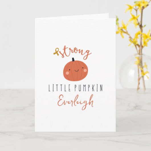 kanker bij kinderen sterke kleine pompoen Aangepas Kaart (Gele Bloem)