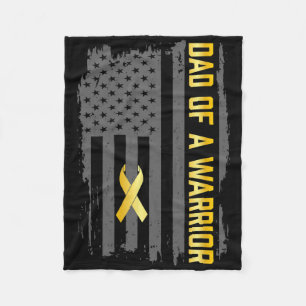 Kanker Bij Kinderen USA Vlag Vader Van Een Krijger Fleece Deken
