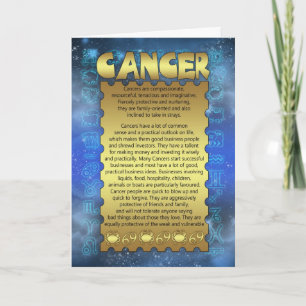 Kanker - Birthday Card - Zodiac Birthday Card - Ca Kaart