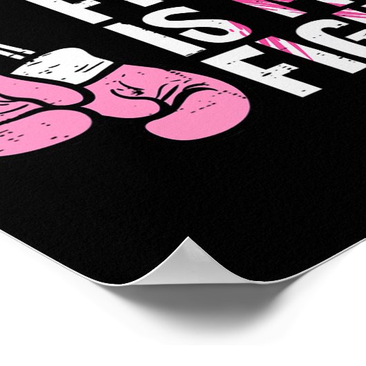 Kanker Bokshandschoenen Haar Vecht Mijn Vecht Vrou Poster (Hoek)