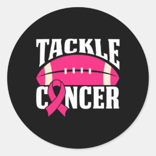 Kanker Borst Awareness Tackle Pink Ribbon Ronde Sticker