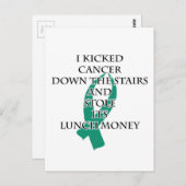 Kanker Bully (Blauwgroen lint) Briefkaart (Voorkant / Achterkant)