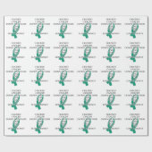 Kanker Bully (Blauwgroen lint) Cadeaupapier (Vlak)