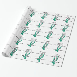 Kanker Bully (Blauwgroen lint) Cadeaupapier