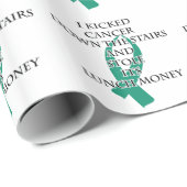 Kanker Bully (Blauwgroen lint) Cadeaupapier (Rol Hoek)