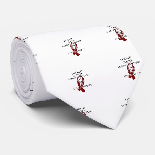 Kanker Bully (Burgundy Ribbon) Stropdas (Opgerold)