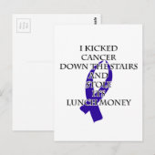 Kanker Bully (Donkerblauw lint) Briefkaart (Voorkant / Achterkant)