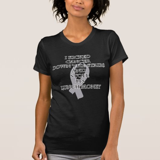 Kanker Bully (grijs lint) T-shirt (Voorkant)