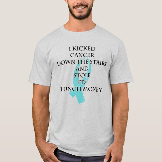 Kanker Bully (Light Blue Ribbon) T-shirt (Voorkant)