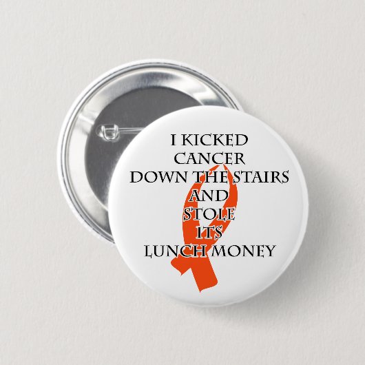 Kanker Bully (Oranje lint) Ronde Button 5,7 Cm (Voorkant /achterkant)