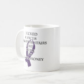 Kanker Bully (Paarse lint) Koffiemok (Voorkant links)