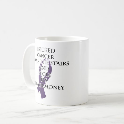 Kanker Bully (Paarse lint) Koffiemok (Voorkant links)