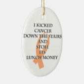 Kanker Bully (Peach Ribbon) Keramisch Ornament (Rechts)