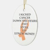 Kanker Bully (Peach Ribbon) Keramisch Ornament (Links)