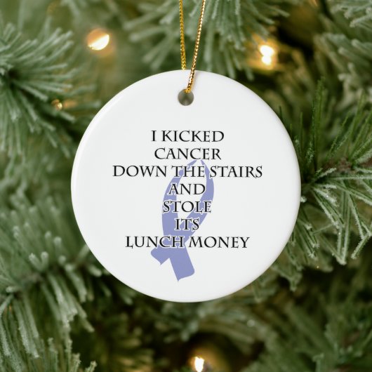 Kanker Bully (Periwinkle Ribbon) Keramisch Ornament (Boom)