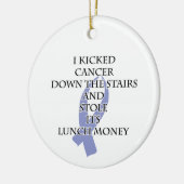 Kanker Bully (Periwinkle Ribbon) Keramisch Ornament (Links)